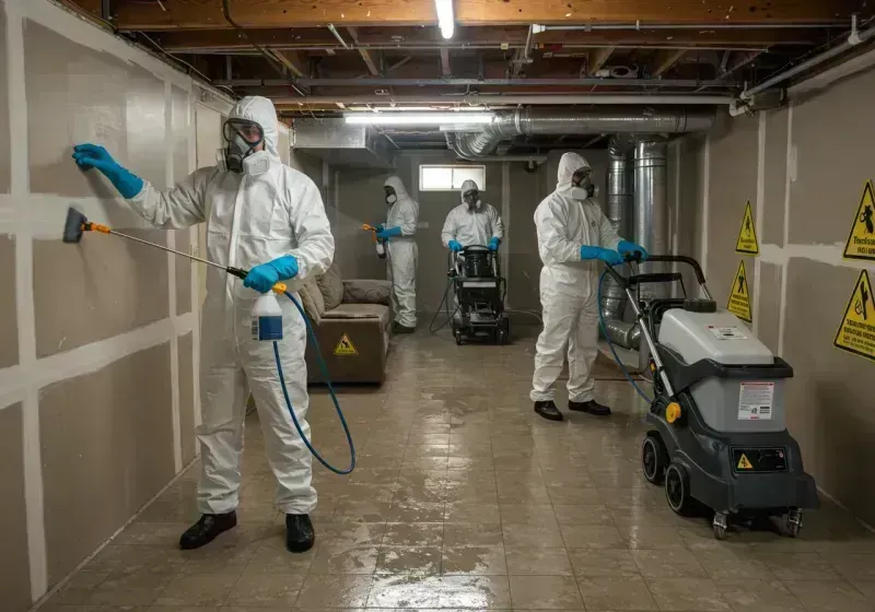 Basement Moisture Removal and Structural Drying process in Franklin County, AL